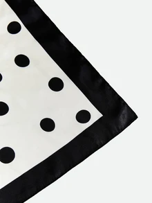 CHICVUE 1 Cái Khăn vuông 90cm họa tiết chấm bi đơn giản 2026, khăn bandana mới cho mùa xuân và mùa hè, khăn quàng cổ đa năng cho nữ, dùng trang trí túi thắt lưng, ruy băng - trắng - Xem 4