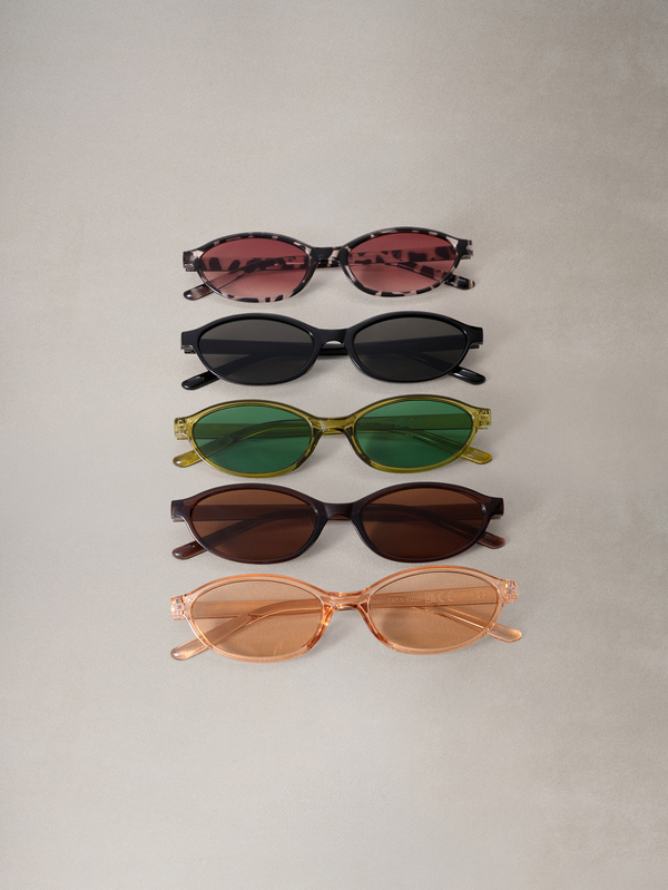 Hatastic 5pcs Geometric Full Frame Plastic Summer Colorful Decorative Design Women's Fashion Glasses , Back To School