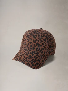 Hatastic 女款可調節豹紋棒球帽，休閒防曬帽，適合日常穿著與萬聖節 - 咖啡色 - 查看 4