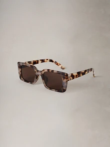 Hatastic Square Frame Fashion Glasses For Daily Life Sunglasses Beach Sun Glasses, Outdoor, Travel ,Back To School - Chocolate Brown - View 4