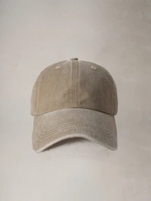 Hatastic 1件女款水洗素色復古休閒棒球帽，萬聖節適用 - 彩色 - 查看 1