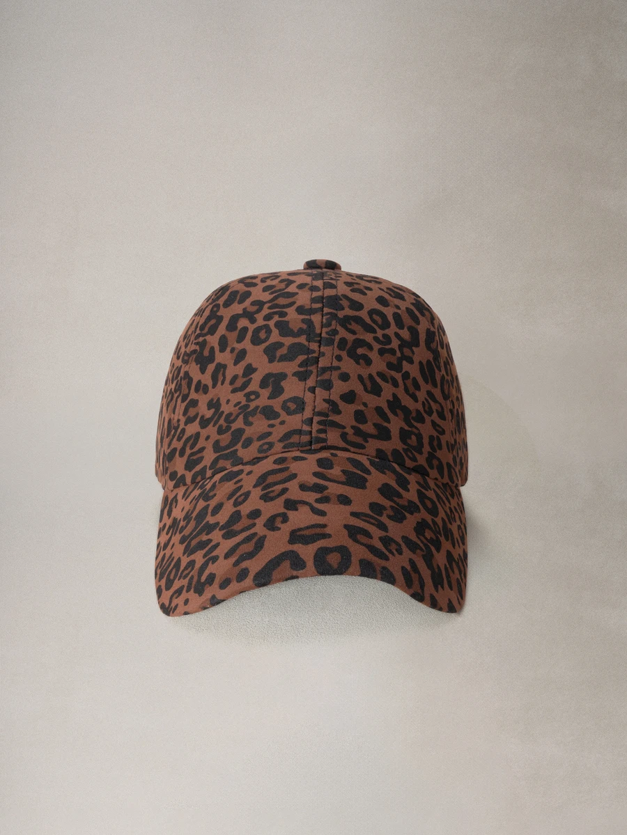 Hatastic 女款可調節豹紋棒球帽,休閒防曬帽,適合日常穿著與萬聖節 - 咖啡色 - 查看 1