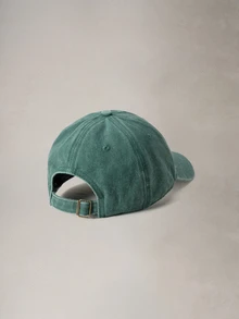 Hatastic 1件刺繡太陽戶外棒球帽，復古水洗中性卡車帽，Y2K情侶太陽帽萬聖節 - 墨綠色 - 查看 2