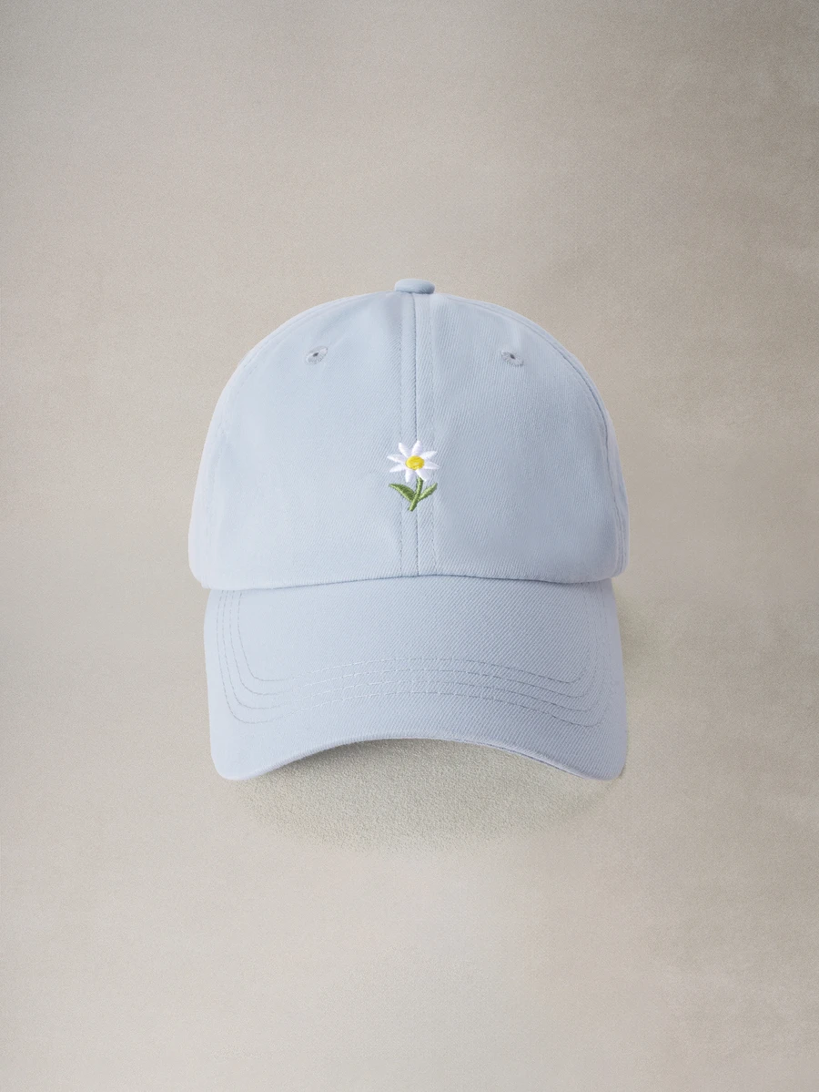 Hatastic 1頂男女通用Y2K刺繡花卉棒球帽，時尚遮陽帽，適合年輕人返校季 - 淺藍色 - 查看 1