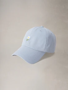 Hatastic 1頂男女通用Y2K刺繡花卉棒球帽，時尚遮陽帽，適合年輕人返校季 - 淺藍色 - 查看 4