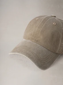 Hatastic 1件女款水洗素色復古休閒棒球帽，萬聖節適用 - 彩色 - 查看 5