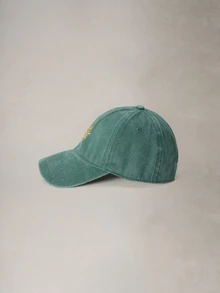 Hatastic 1件刺繡太陽戶外棒球帽，復古水洗中性卡車帽，Y2K情侶太陽帽萬聖節 - 墨綠色 - 查看 3
