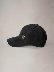 Hatastic 1頂男女通用純色M字Logo可調寬簷棒球帽，時尚簡約，返校季必備 - 彩色 - 查看 3