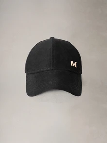 Hatastic 1頂男女通用純色M字Logo可調寬簷棒球帽，時尚簡約，返校季必備 - 彩色 - 查看 1