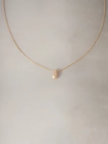 Hatastic 1 Pc Women's Minimalist Delicate Gold Bead & Water Drop Pendant Necklace Halloween - Gold - View 2