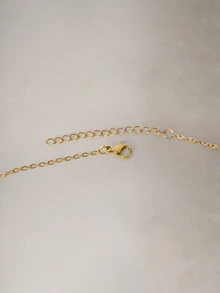 Hatastic 1 Pcs Stainless Steel Cubic Zirconia Inlaid Cross Pendant Necklace, Suitable For Women's Daily Wear Halloween - Yellow Gold - View 5