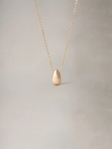 Hatastic 1 Pc Women's Minimalist Delicate Gold Bead & Water Drop Pendant Necklace Halloween - Gold - View 3