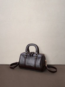 Hatastic Boston Handbag, Shoulder Bag, Pillow Bag Back To School - Coffee - View 3