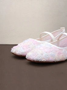 Hatastic Mocasines planos de mujer talla grande para otoño 2025, punta cuadrada, patchwork de encaje con rosa, transpirables, calados, para exterior, casual y fiesta, versátiles, bailarinas tipo Mary Janes, Halloween - Color degradado - Ver 5