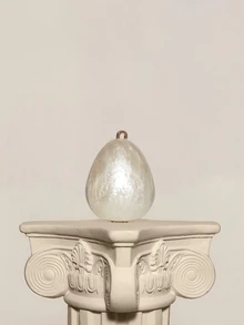 Rylithe White Wedding Bride High-End Faux Pearl Acrylic Marble Evening Bag, Elegant , Suitable For Party,  Elegant  Clutch - White - View 2