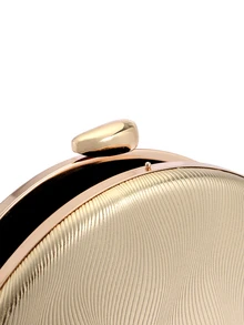 Rylithe Women's Minimalist Chic Gold PU Ripple Design Box-Shaped Evening Clutch, Suitable For Banquet, Wedding, Formal Party, - Gold - View 7