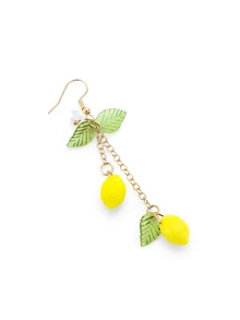 Rylithe 2pcs Resin Lemon Raspberry Earrings Light Weight Fruit Food Earrings Can Love Kawaii Earrings Pastoral Earrings7 - Multicolor - View 6