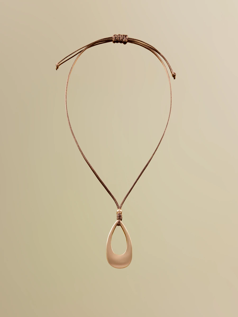 NobleVue 1pc Asymmetrical Geometric & Water Drop Pendant Necklace, Hollow Design, Fashionable Casual Street Party Jewelry For Women, Autumn/Winter - Multicolor - View 1
