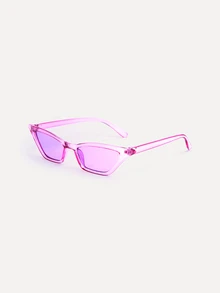 TuEzra 1 Pair Cat Eye Candy Purple Sunglasses For Women And Men, Suitable For Daily Life, Rave Parties, Music Festivals, Street Photography - Mauve Purple - View 2