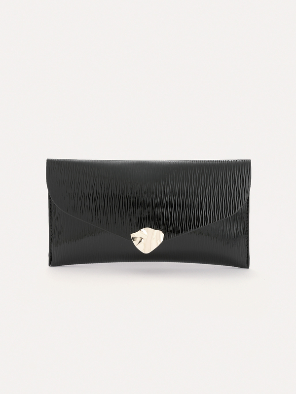 TuEzra Bolsa clutch envelope de luxo, lançamento da primavera de 2026, minimalista, versátil e elegante, com fivela de metal.