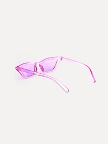 TuEzra 1 Pair Cat Eye Candy Purple Sunglasses For Women And Men, Suitable For Daily Life, Rave Parties, Music Festivals, Street Photography - Mauve Purple - View 3