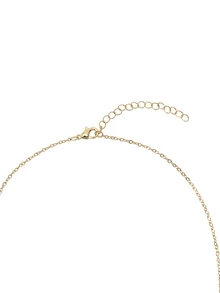 Okurime. 1pc Simple & Elegant Pendant Necklace Suitable For Women's Daily Wear - Gold - View 4