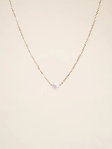 Okurime. 1pc Simple & Elegant Pendant Necklace Suitable For Women's Daily Wear - Gold - View 2