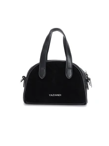 Okurime. 1pcLadies' Handbag, Shoulder Bag, Crossbody Bag, Tote Bag, Satchel, Autumn, Mini Bag, Shell Bag, Scratch-Resistant And Wear-Resistant Material - Black - View 3