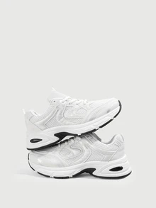DareSee New Casual Sports Sneakers, Chunky Sneakers, Halloween - White - View 1