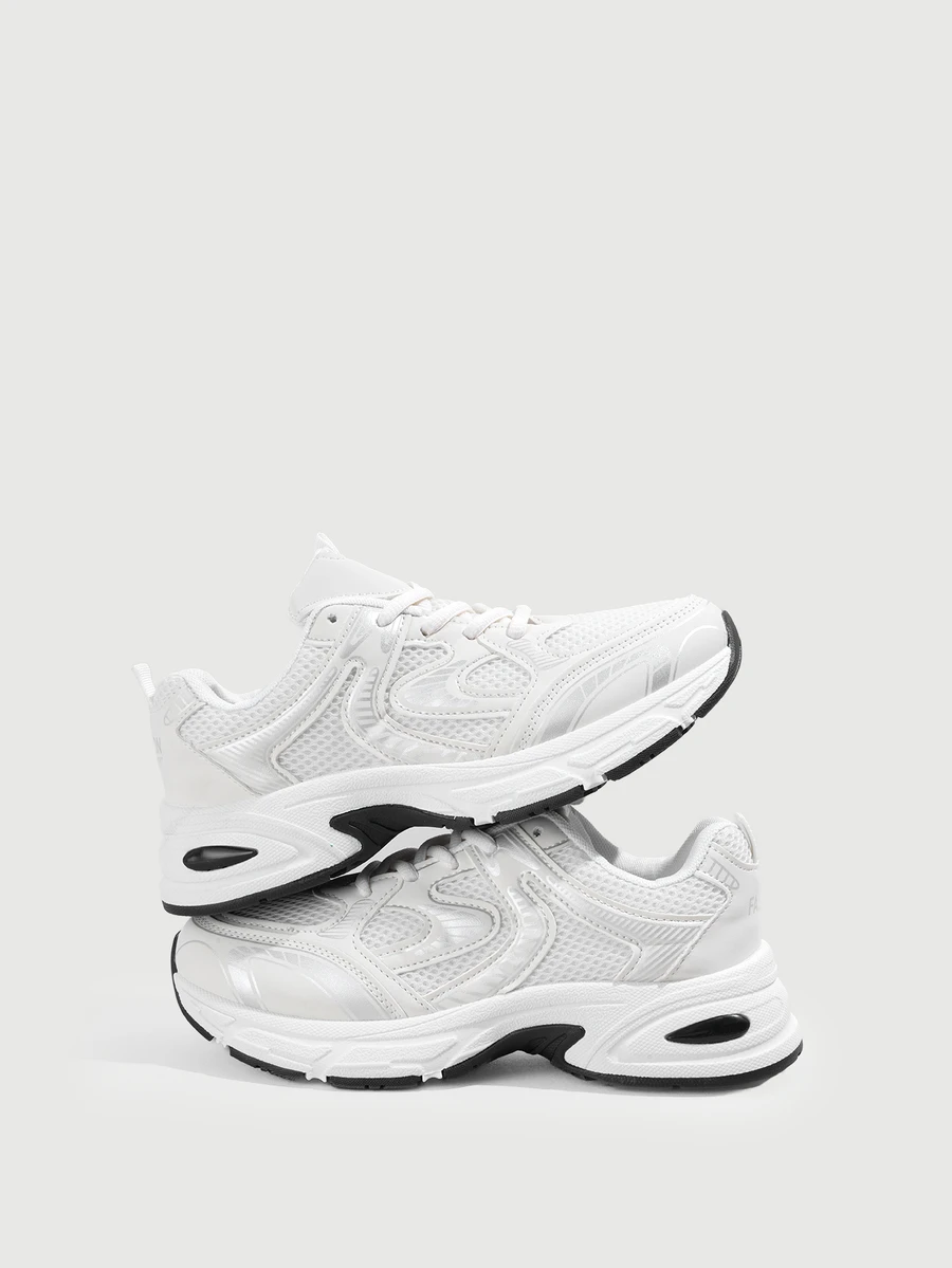 DareSee New Casual Sports Sneakers, Chunky Sneakers, Halloween - White - View 1