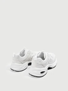 DareSee New Casual Sports Sneakers, Chunky Sneakers, Halloween - White - View 3