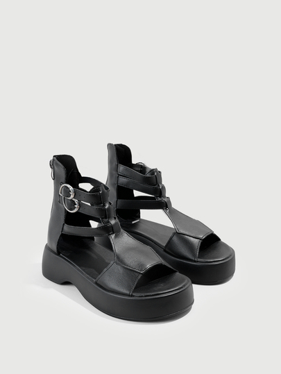 DareSee Women's Rope Bottom High Heel Sandals, Wedge Heel, Open Toe, Criss-Cross Bowknot, Platform High Heels, Suitable For Summer And Spring