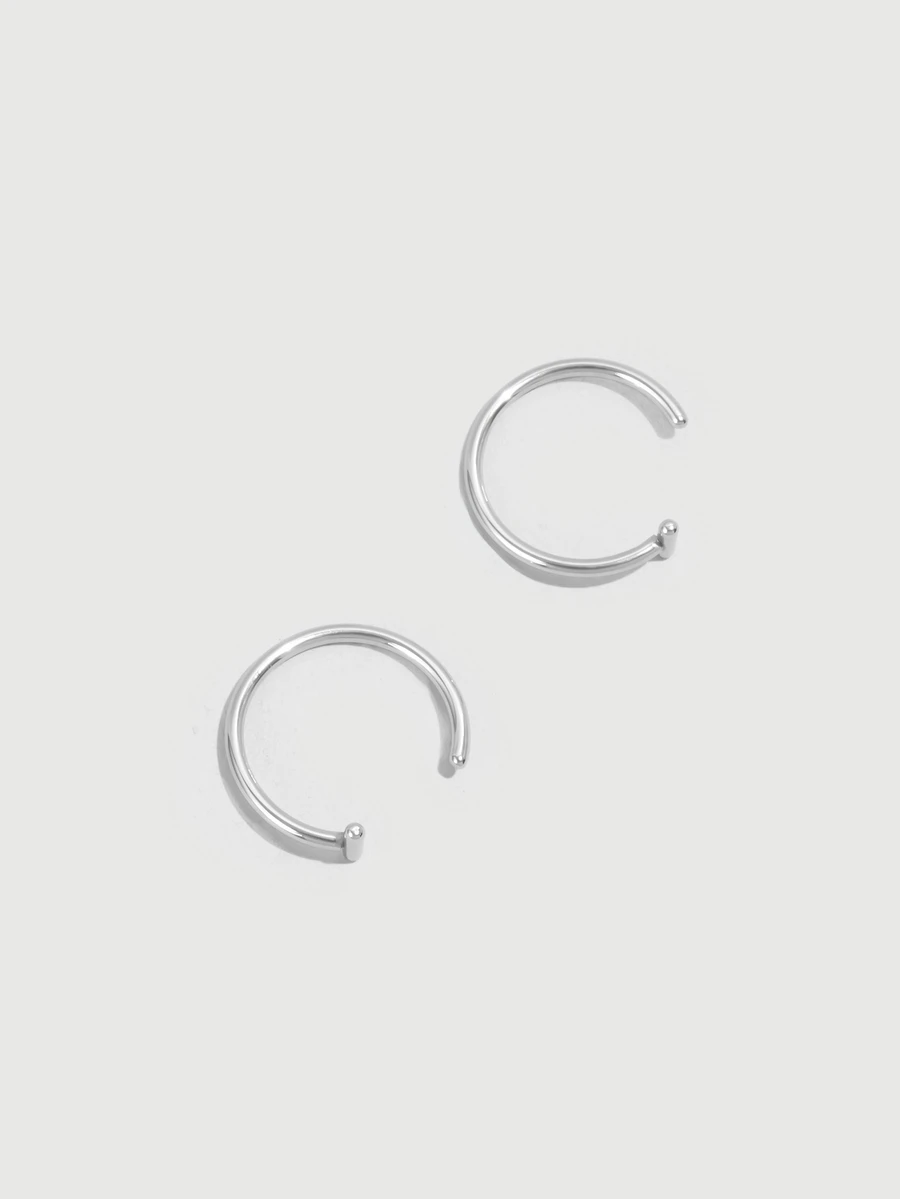 DareSee 3Pcs/2Pcs/1Pc Silver Punk Style Non Perforated Lip Rings Stylish And Personalized Lip Rings For Women And Men Halloween - Silver - View 1