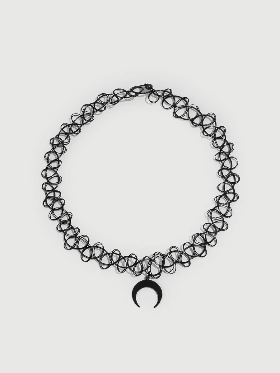 DareSee Gotisk måne- och stjärnhängsmycke - vintage stil, justerbar choker-kedja, ihålig design, lämplig för Halloween och Halloween-firanden - Multifärgad - Visa 1