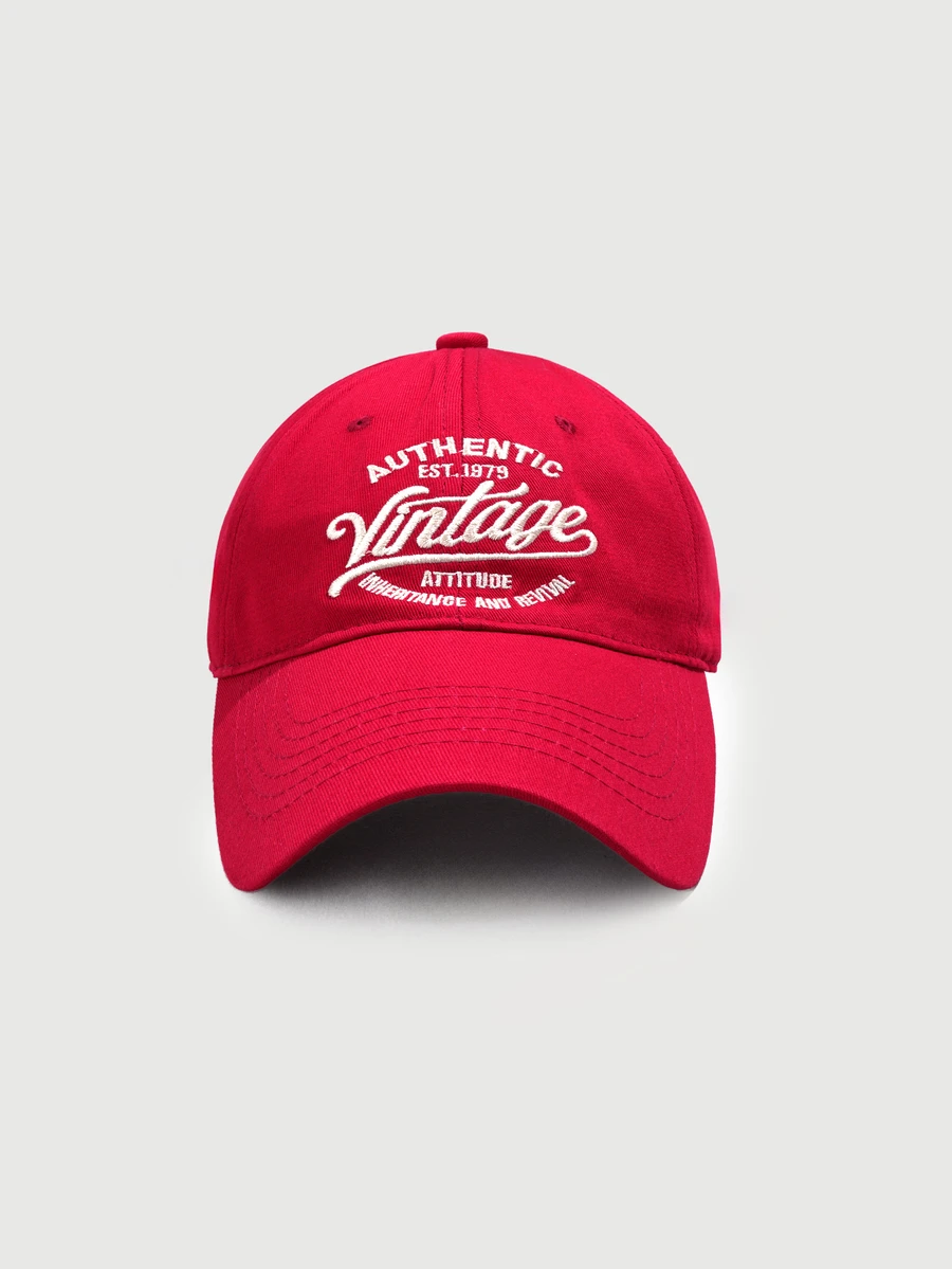 DareSee Vintage British Embroidery Baseball Cap, Women's Casual Retro Style Baseball Cap, Street Fashion Halloween - Burgundy - View 1