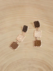 Glizzene Geometric Drop Earrings - Multicolor - View 2