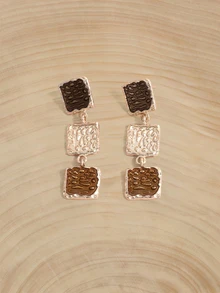 Glizzene Geometric Drop Earrings - Multicolor - View 1