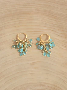 Jade-colored Teardrop Earrings