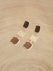 Glizzene Geometric Drop Earrings - Multicolor - View 4
