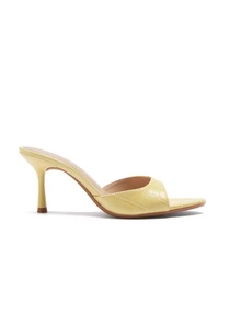 Rylithe Women's Fashion Strap Open Toe High Heel Sandals, Suitable For Wearing With Dresses In Summer,Kitten Heels - Yellow - View 5