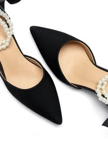 Rylithe Women Stiletto Heeled Court Pumps With High Heels, Valentines, Elegant,Party Outfits,Wedding Outfits - Black - View 6