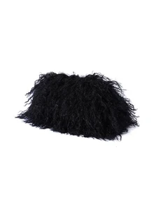 Rylithe Dompet Jepit Rambut Gaya Dopamin, Tas Tangan Berbulu Gaya Y2K, Tas Tangan Wanita Warna Permen, Dompet Gadis yang Menawan & Imut, Tas Pesta - Hitam - View 3