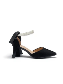 Rylithe Women Stiletto Heeled Court Pumps With High Heels, Valentines, Elegant,Party Outfits,Wedding Outfits - Black - View 5