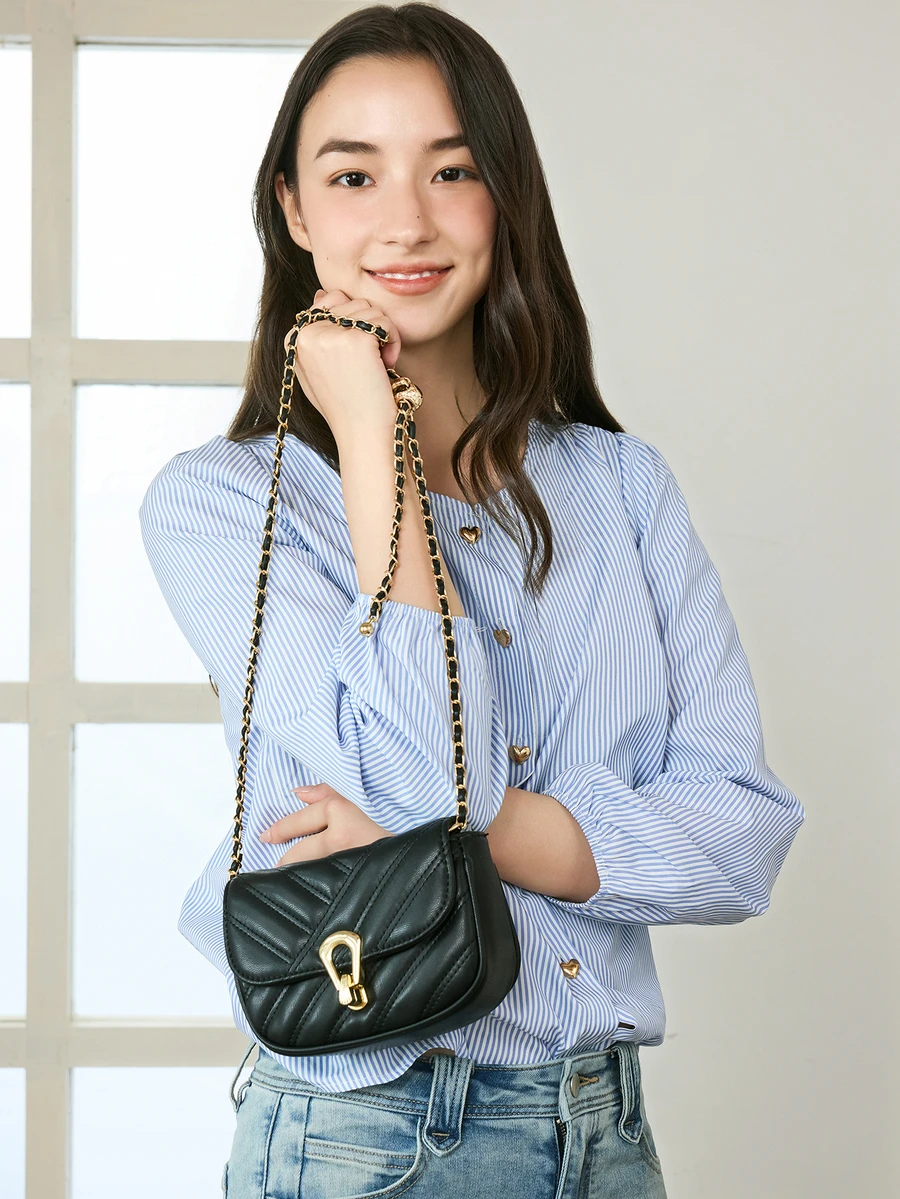 Okurime. Túi Crossbody Nữ màu trơn - màu đen - Xem 1