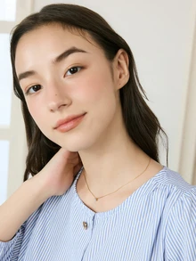 Okurime. 18K 镀金 1 件不锈钢链金色竹节 6 爪水钻项链，适合女性日常佩戴和节日礼物 - 金黃色 - 查看 3