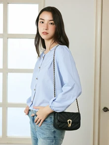 Okurime. Túi Crossbody Nữ màu trơn - màu đen - Xem 3
