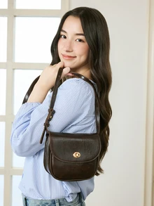 Okurime. Women Crossbody Adjustable - Coffee Brown - View 4