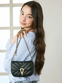 Okurime. Túi Crossbody Nữ màu trơn - màu đen - Xem 4