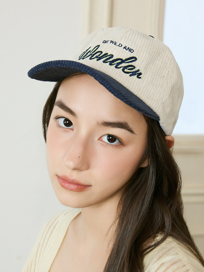 Okurimé 1pc Adjustable Corduroy Letter Embroidery Baseball Cap, UV Protection, Sun Shading For Women Halloween
