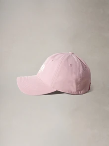 Hatastic 1件中性字母刺繡棒球帽，適合日常戶外休閒穿搭，男女童適用，禮物、街頭風、萬聖節 - 粉色 - 查看 4
